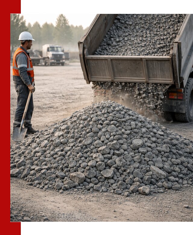 Гранитный щебень фракции 100–201 для строительства в Вольске