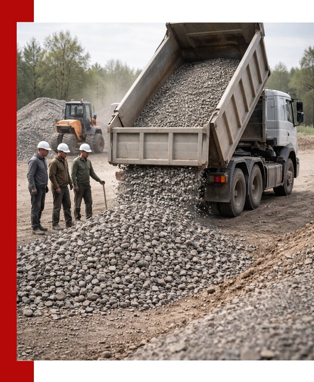 Доставка гравийного щебня фракции 70-120 в Вольске