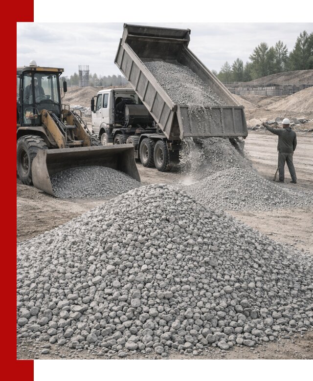 Доставка известнякового щебня фр. 5–20 в Вольске