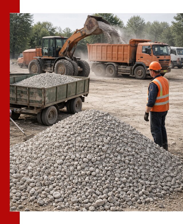 Доставка известнякового щебня фракция 20–40 в Вольске