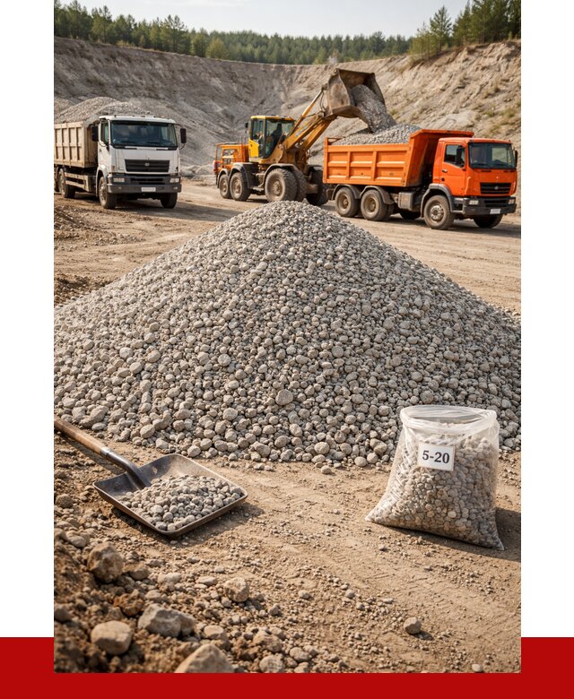 Доломитовый щебень фр. 5-20 в Вольске от 4253 р. | ПРОНЕРУДВль
