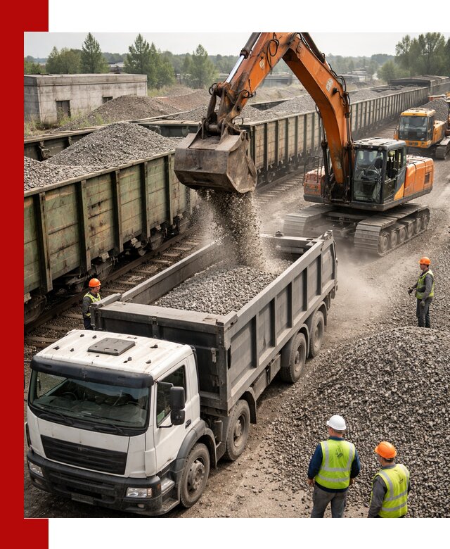 Железнодорожный щебень фракция 25–60 для поставок в Вольске