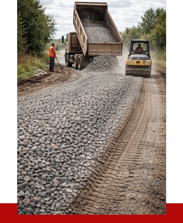 Щебень для отсыпки дороги в Вольске от 2734 р. ПРОНЕРУДВль