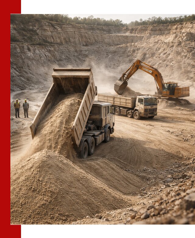 Карьерный песок навалом с доставкой в Вольске