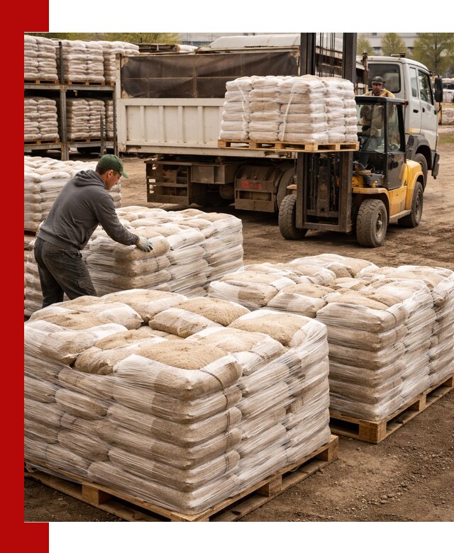 Карьерный песок в мешках с доставкой в Вольске