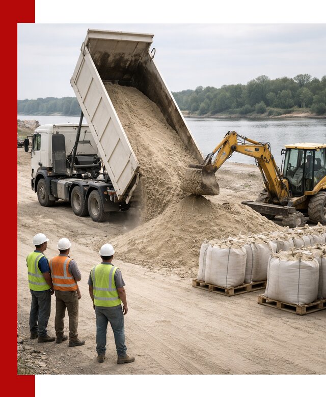 Доставка речного песка в Вольске самосвалами и погрузкой