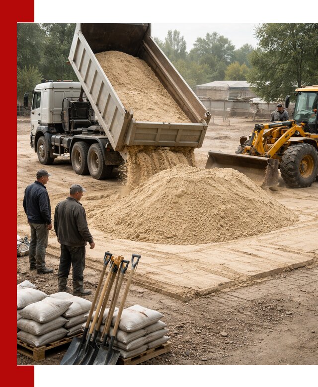 Доставка мытого песка в Вольске с самосвалами по выгодной цене