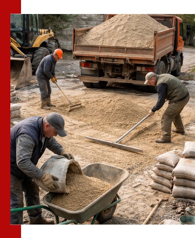 Поставка песка для стяжки в Вольске с быстрой доставкой