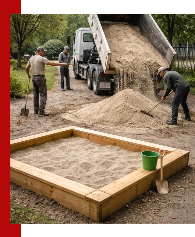 Песок для песочницы с доставкой в Вольске недорого и чистый