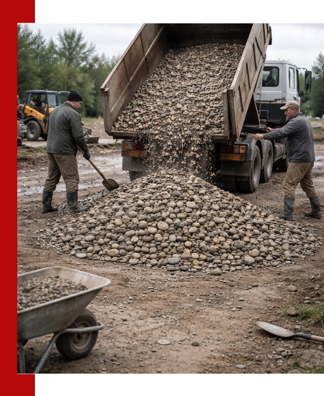 Доставка гальки речной оптом и в розницу в Вольске