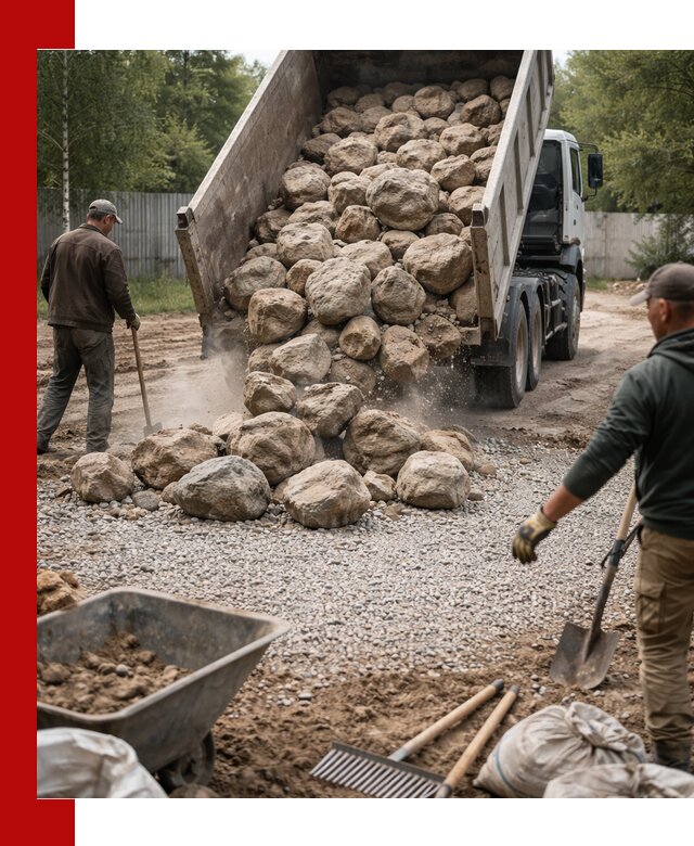 Доставка и укладка булыжника в Вольске