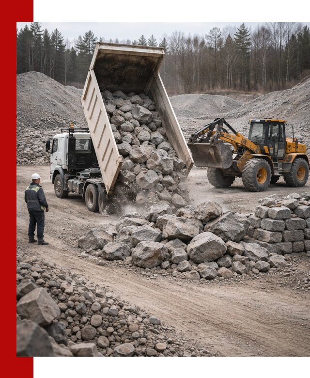 Доставка и продажа бутового гранитного камня в Вольске