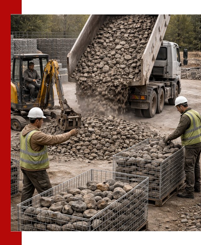 Камень для габионов фракция 100–201 в Вольске