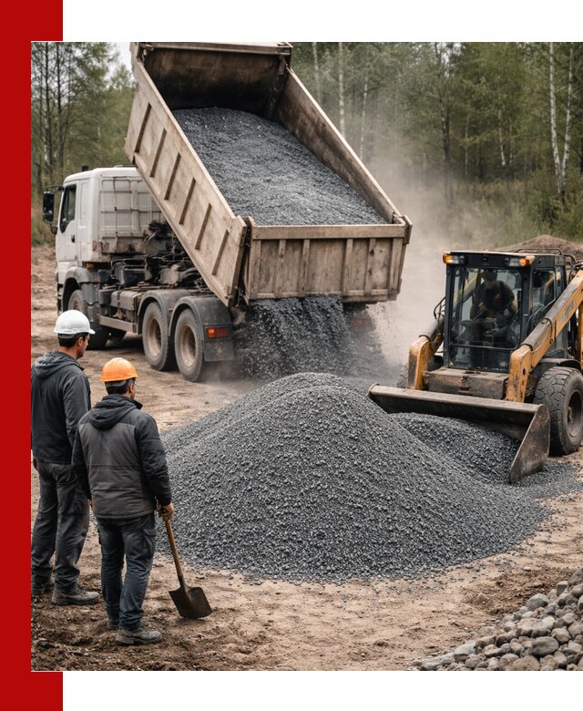 Гранитный отсев 0-5 с доставкой и разгрузкой в Вольске