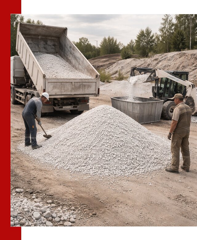 Доставка и продажа белой мраморной крошки в Вольске