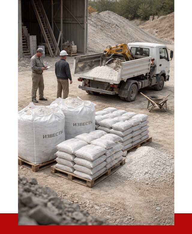 Известь строительная в Вольске с доставкой от 4253 р. | ПРОНЕРУДВль