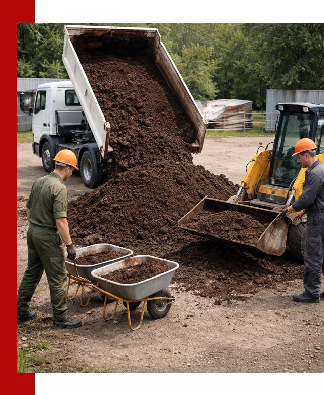 Доставка торфо-земляной смеси в Вольске для огорода и ландшафта