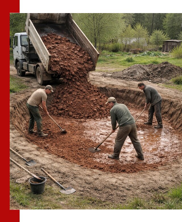 Купить качественную глину для пруда в Вольске