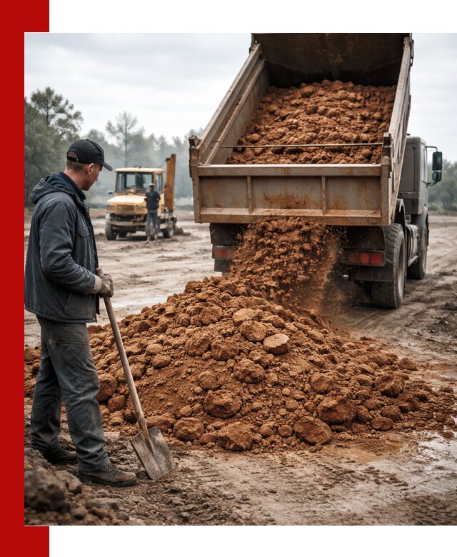 Глина для засыпки в Вольске с доставкой самосвалами