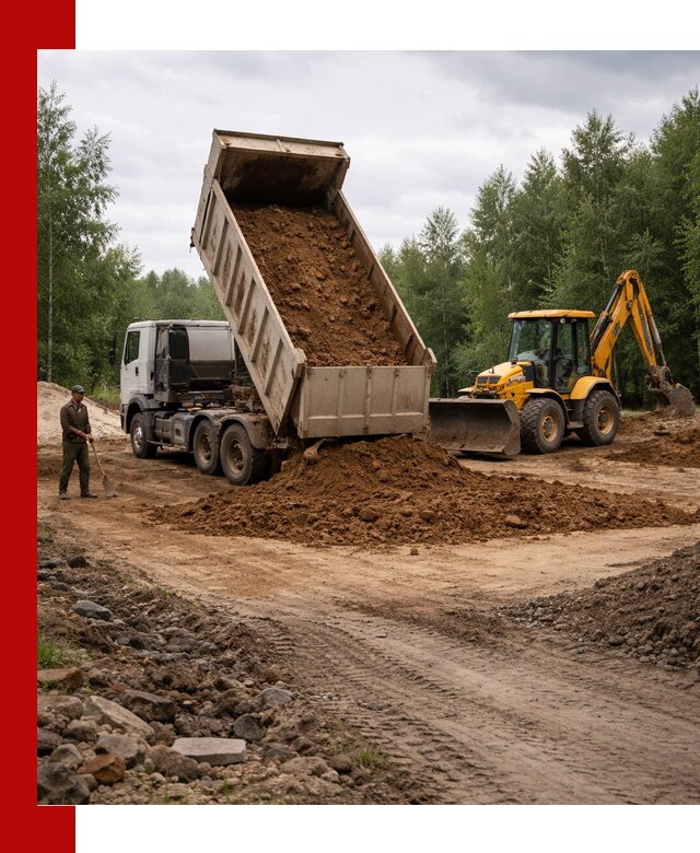 Доставка суглинка самосвалами в Вольске подсыпка и планировка