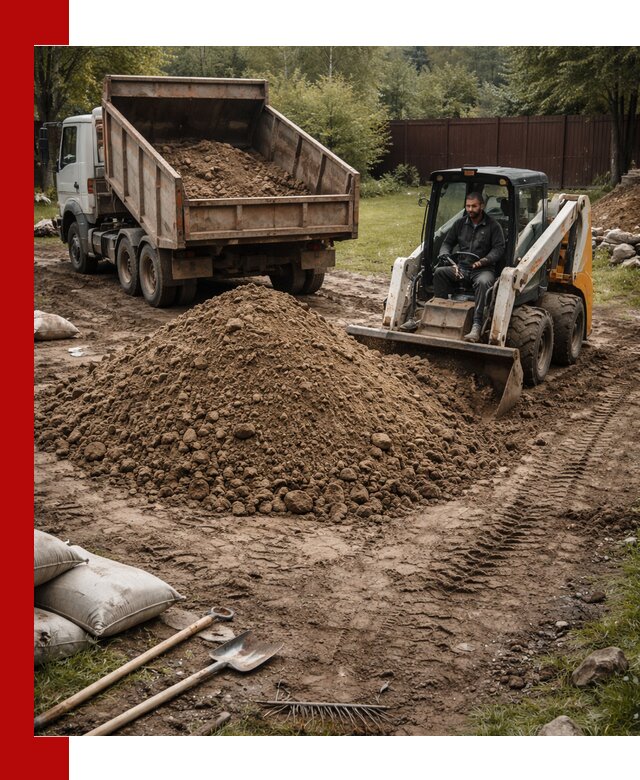 Суглинок для планировки участков в Вольске с доставкой и выгрузкой