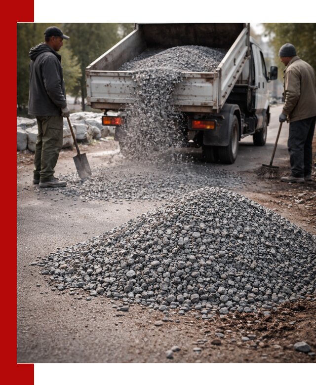 Гранитная крошка для посыпки дорог и тротуаров в Вольске