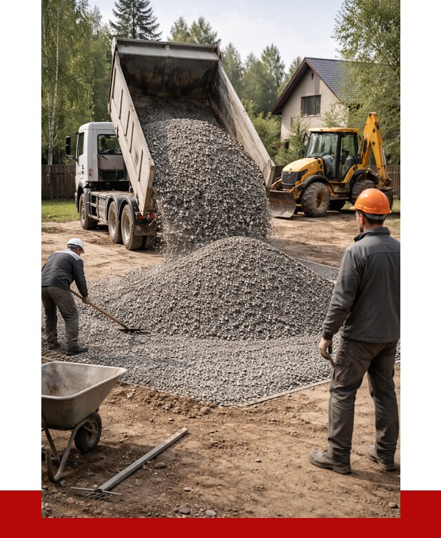 Отсыпка участка щебнем в Вольске от 6583 р. ПРОНЕРУДВль