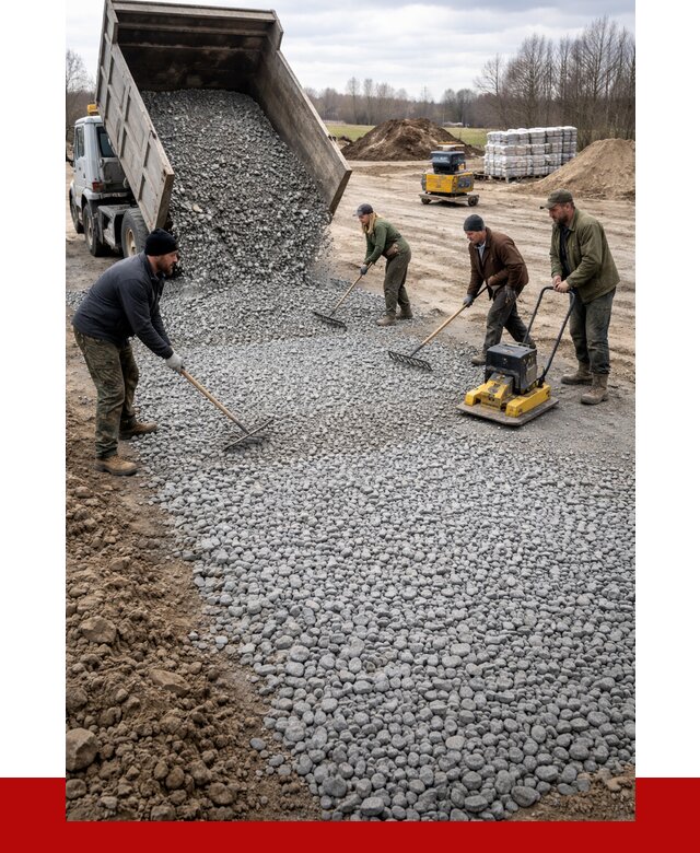 Устройство щебеночной подушки в Вольске от 4557 р. ПРОНЕРУДВль